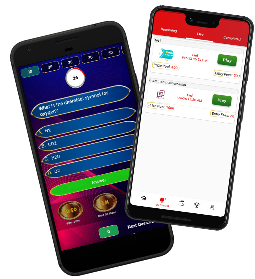 Gameplay of Vlinks International's online smartphone quiz software